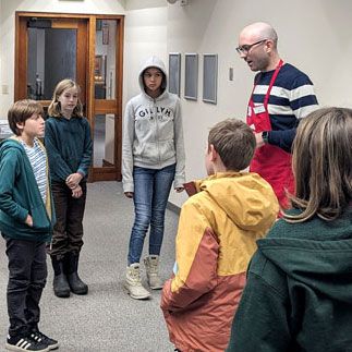 A homeschool class at the Montshire